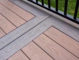 Deck with different shades of decking