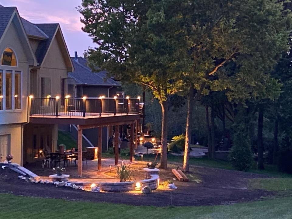 composite deck and patio landscape design in Kansas City
